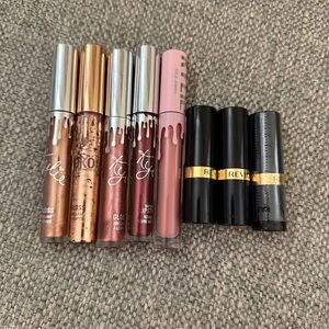 8 Kylie Cosmetics‎ & Revlon Lipstick Bundle Shimmer Holiday Glosses